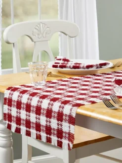 Mountain Weavers Farmhouse Weave Cotton Table Runner