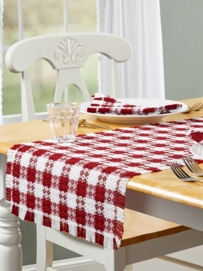 Mountain Weavers Farmhouse Weave Cotton Table Runner
