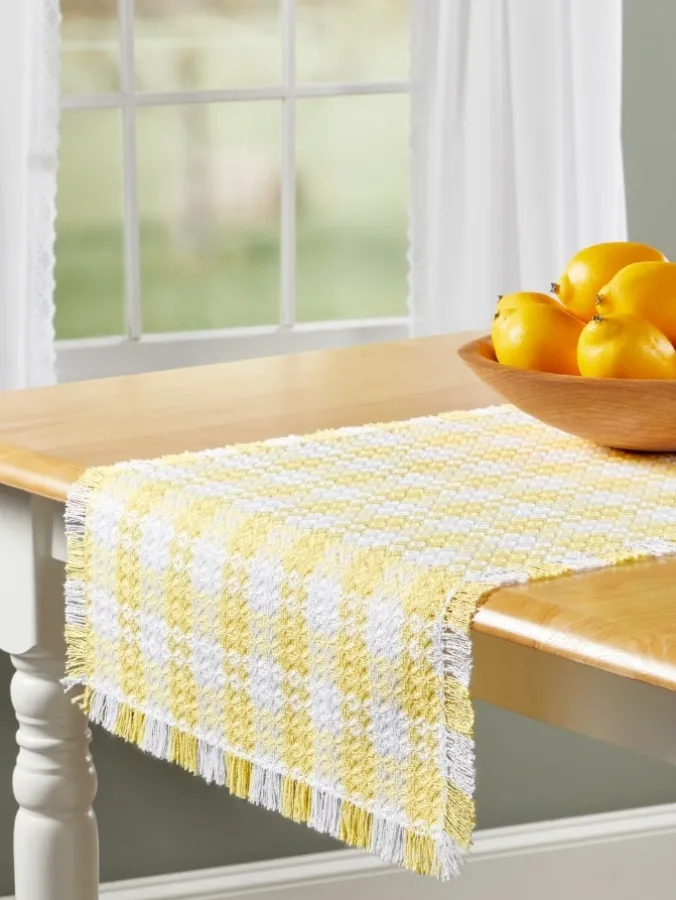 Mountain Weavers Farmhouse Weave Cotton Table Runner