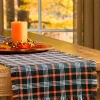 Mountain Weavers Hartland Halloween Plaid Weave 14 Inch Cotton Table Runner