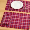 Mountain Weavers Hartland Patriotic Plaid Weave Cotton Placemat, Set of 2