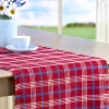 Mountain Weavers Hartland Patriotic Plaid Weave Cotton Table Runner, 14 Inch Wide