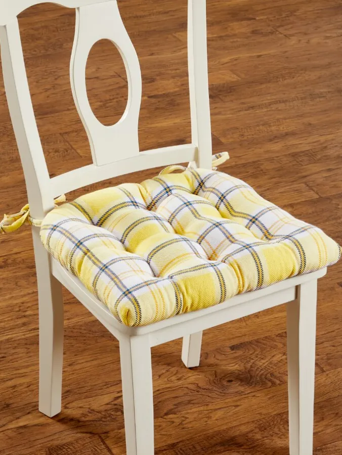 Mountain Weavers Hartland Plaid Never-Flatten Chair Cushion