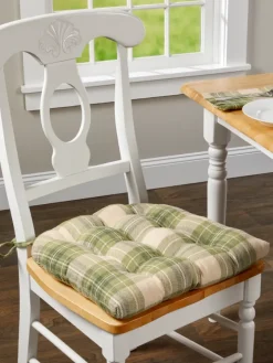 Mountain Weavers Hartland Plaid Never-Flatten Chair Cushion