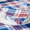 Mountain Weavers Hartland Plaid Weave Patriotic Cotton Napkin, Set of 2