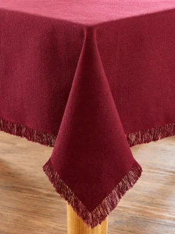 Mountain Weavers Hartland Solid Color Cotton Tablecloth