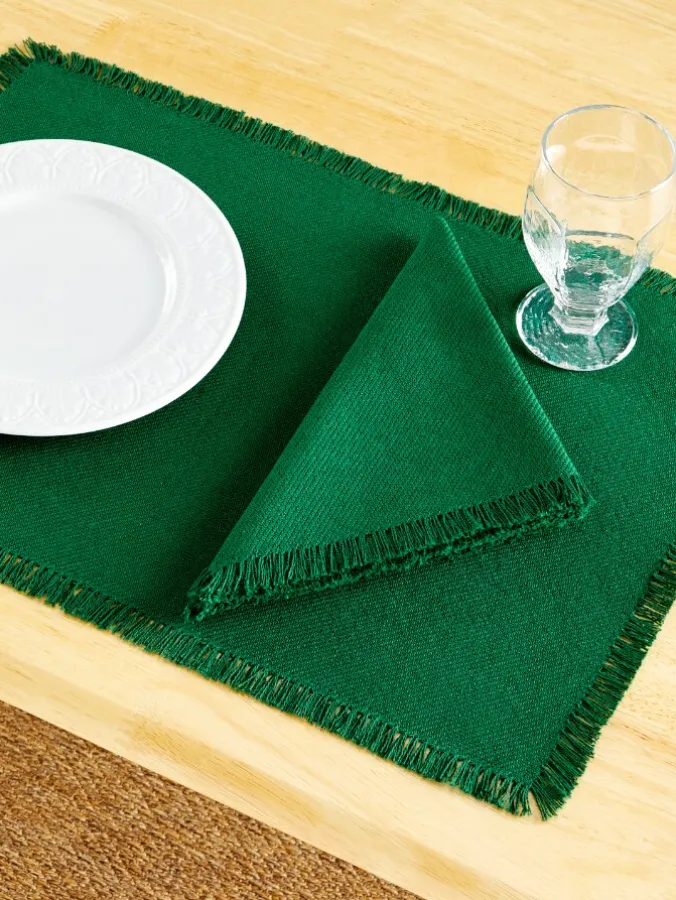 Mountain Weavers Hartland Solid Color Cotton Placemat, Set of 2