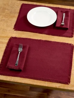 Mountain Weavers Hartland Solid Color Cotton Placemat, Set of 2