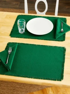 Mountain Weavers Hartland Solid Color Cotton Placemat, Set of 2
