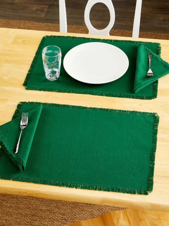 Mountain Weavers Hartland Solid Color Cotton Placemat, Set of 2