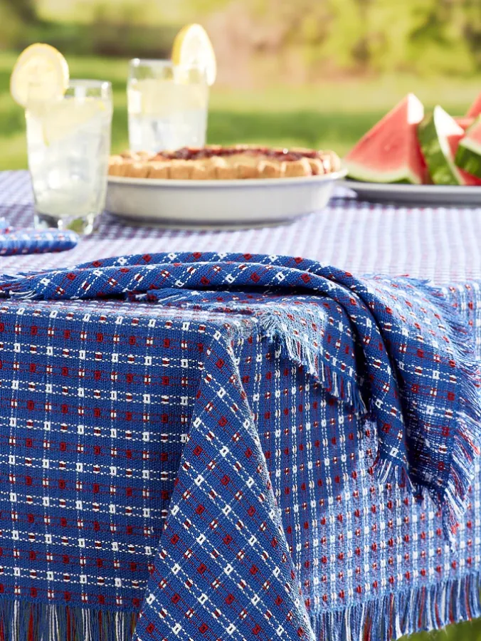 Mountain Weavers Original Mountain Weave Patriotic Cotton Napkin, Set of 2