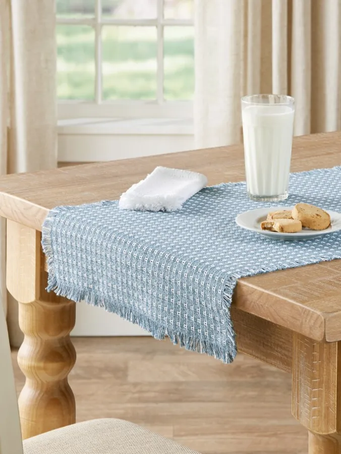 Mountain Weavers Original Mountain Weave Cotton Table Runner, 18 Inch Wide