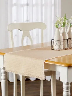Mountain Weavers Original Mountain Weave Cotton Table Runner, 18 Inch Wide