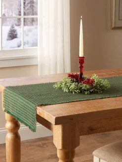 Mountain Weavers Original Mountain Weave Cotton Table Runner, 18 Inch Wide