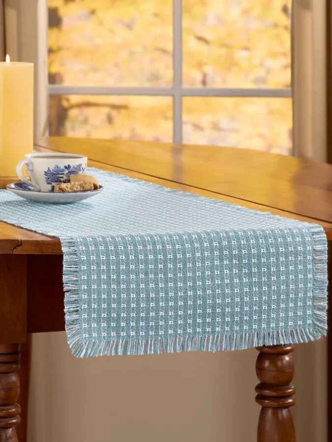 Mountain Weavers Original Mountain Weave Cotton Table Runner, 14 Inch Wide