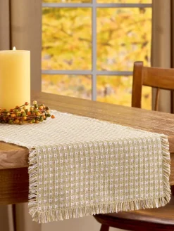 Mountain Weavers Original Mountain Weave Cotton Table Runner, 14 Inch Wide