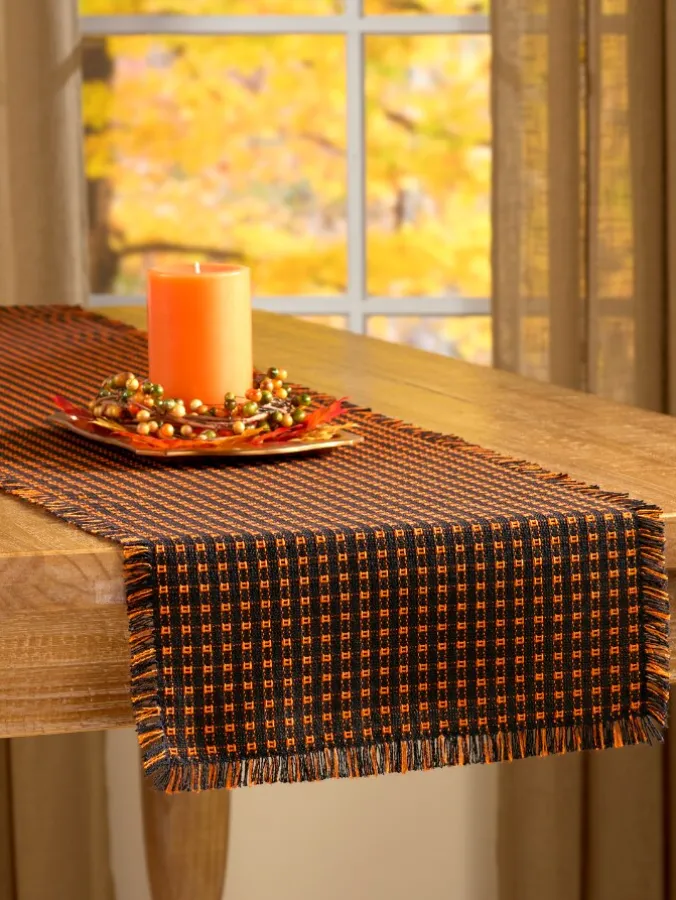 Mountain Weavers Original Mountain Weave Cotton Table Runner, 14 Inch Wide