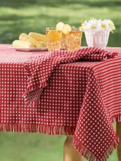 Mountain Weavers Original Mountain Weave Extended-Size Oblong Cotton Tablecloth