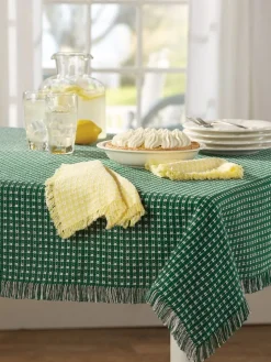 Mountain Weavers Original Mountain Weave Extended-Size Oblong Cotton Tablecloth