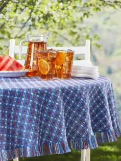 Mountain Weavers Patriotic Cotton Tablecloth