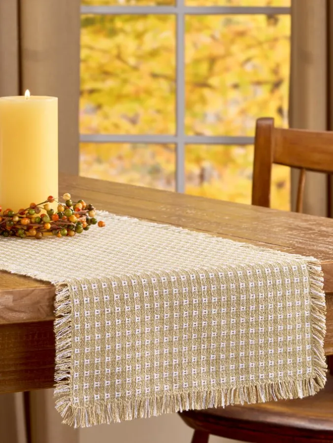 Mountain Weavers Thanksgiving Cotton Table Runner, 14 Inch Wide