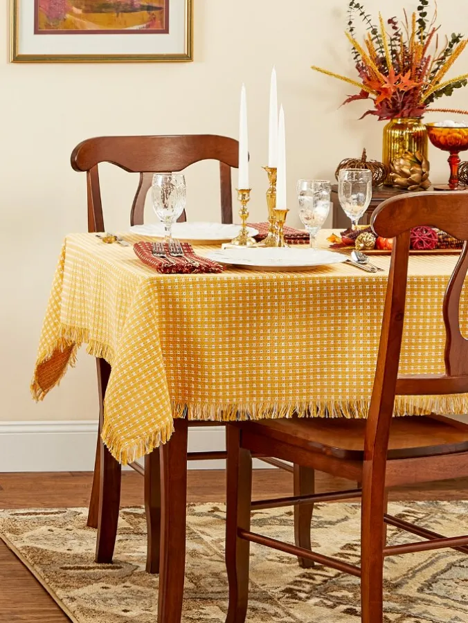 Mountain Weavers Thanksgiving Cotton Tablecloth