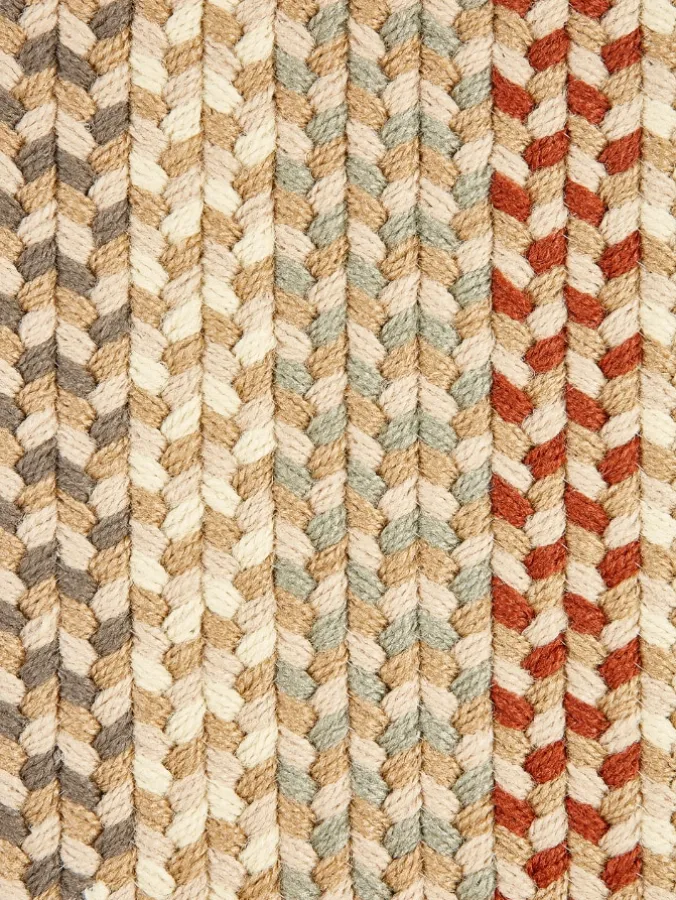 Mount Mansfield Indoor/Outdoor Multicolor Braided Oval Runner