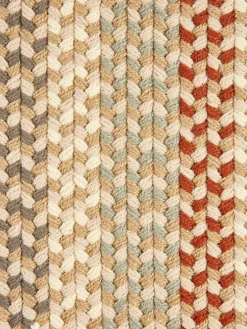 Mount Mansfield Indoor/Outdoor Multicolor Braided Oval Runner