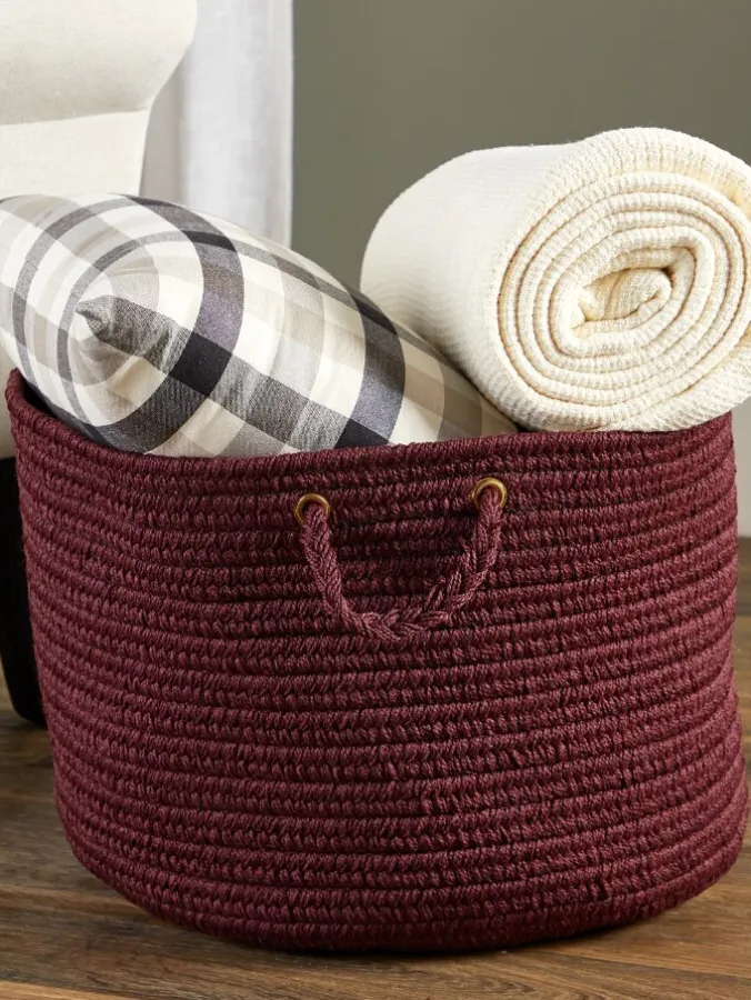 Mount Mansfield Indoor/Outdoor Solid Braided Basket