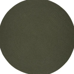Mount Mansfield Indoor/Outdoor Solid Color Braided Round Rug