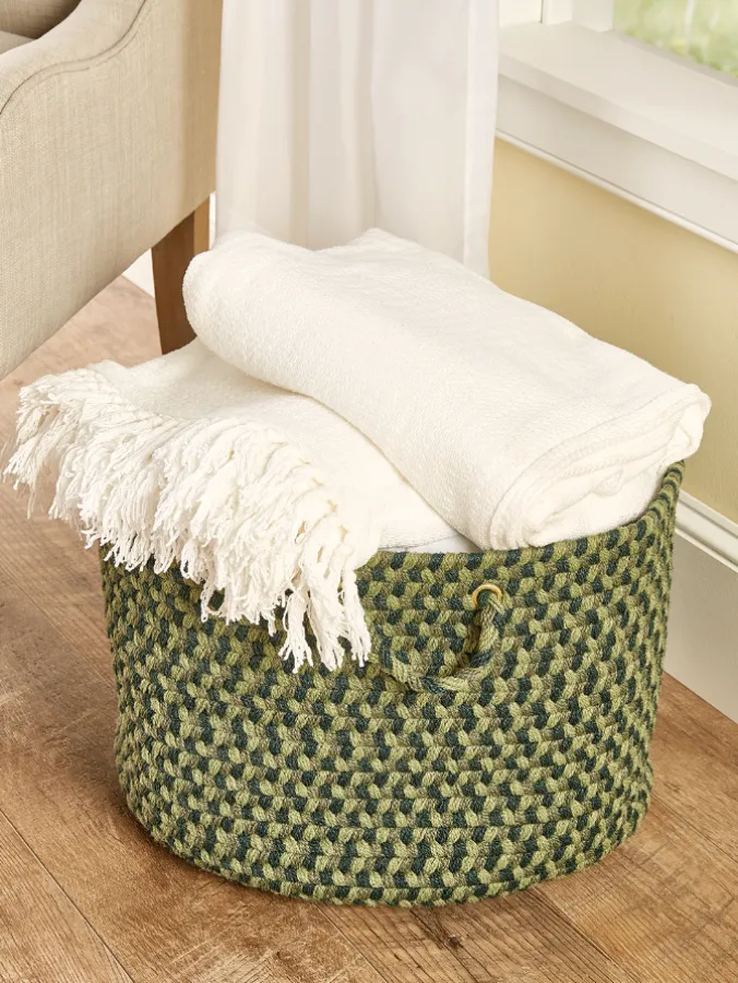 Mount Mansfield Indoor/Outdoor Multicolor Braided Basket