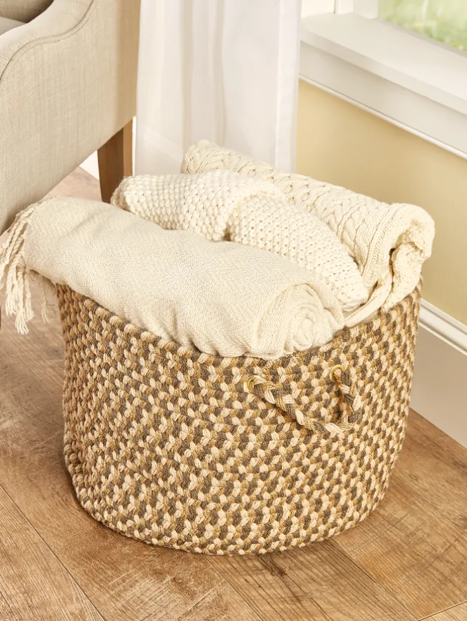Mount Mansfield Indoor/Outdoor Multicolor Braided Basket