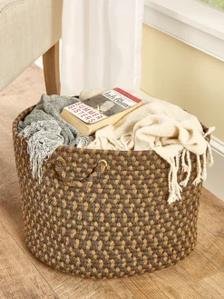 Mount Mansfield Indoor/Outdoor Multicolor Braided Basket