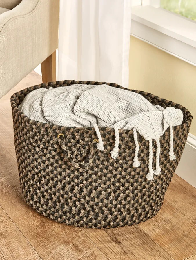 Mount Mansfield Indoor/Outdoor Multicolor Braided Basket