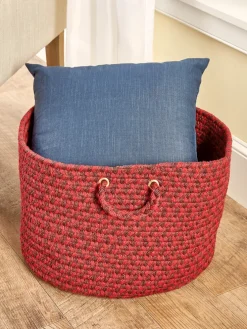 Mount Mansfield Indoor/Outdoor Multicolor Braided Basket