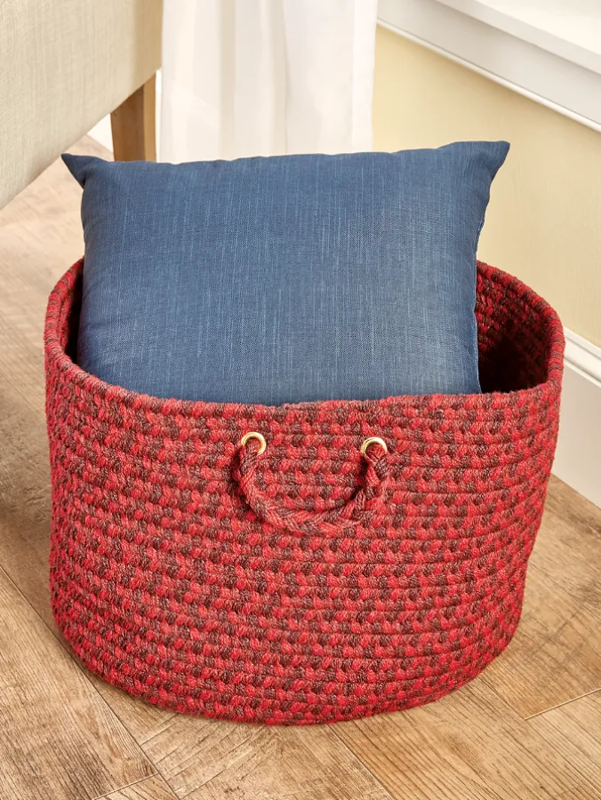 Mount Mansfield Indoor/Outdoor Multicolor Braided Basket
