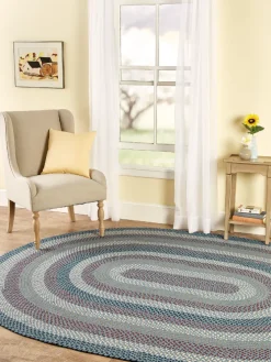 Mount Mansfield Indoor/Outdoor Multicolor Braided Oval Rug