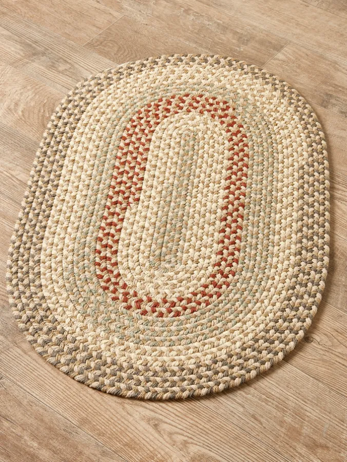Mount Mansfield Indoor/Outdoor Multicolor Braided Oval Rug