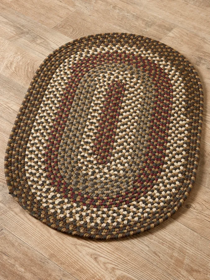 Mount Mansfield Indoor/Outdoor Multicolor Braided Oval Rug