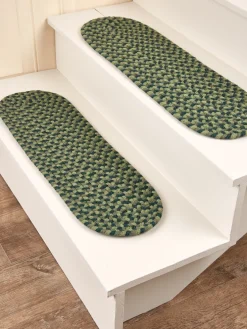 Mount Mansfield Multicolor Braided Oval Stair Tread, Set of 13