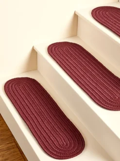 Mount Mansfield Solid Braided Oval Stair Tread, Set of 13