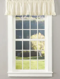 Narrow Ruffles Lace Trim Tailored Valance