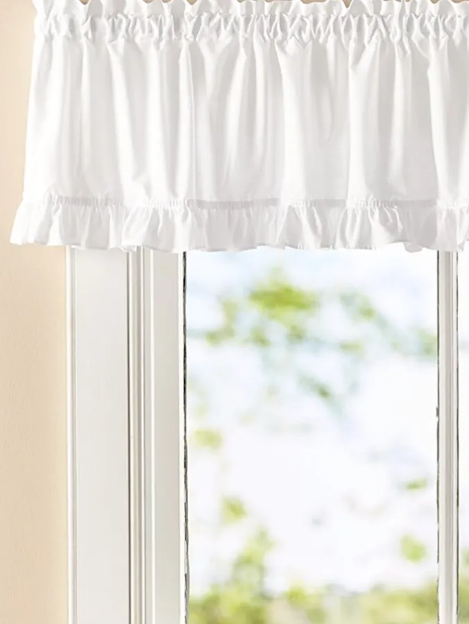 Narrow Ruffles Rod Pocket Tailored Valance by Country Curtains®