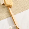 Natural Boar Bristle Bath Brush With Detachable Handle, Medium
