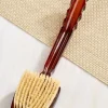 Natural Bristle Square Bath Brush With Tortoise Handle, Firm