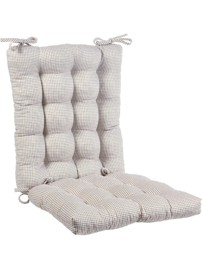 Never-Flatten Essex Check Rocker Cushion Set, In 2 Sizes