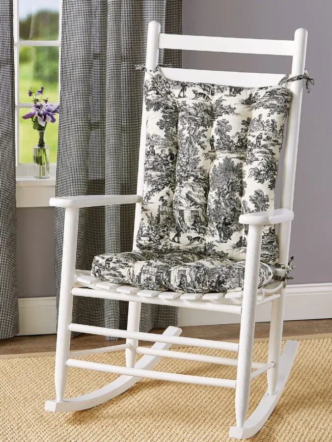 Never-Flatten Essex Toile Rocker Cushion Set, In 2 Sizes