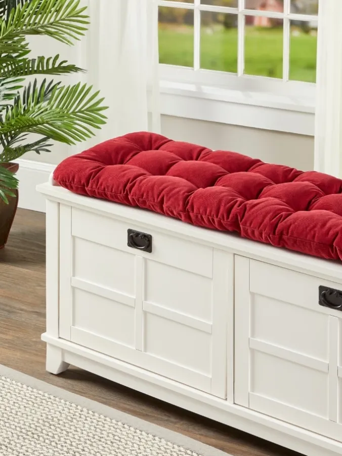 Never-Flatten Tufted Bench Cushion, In 2 Sizes