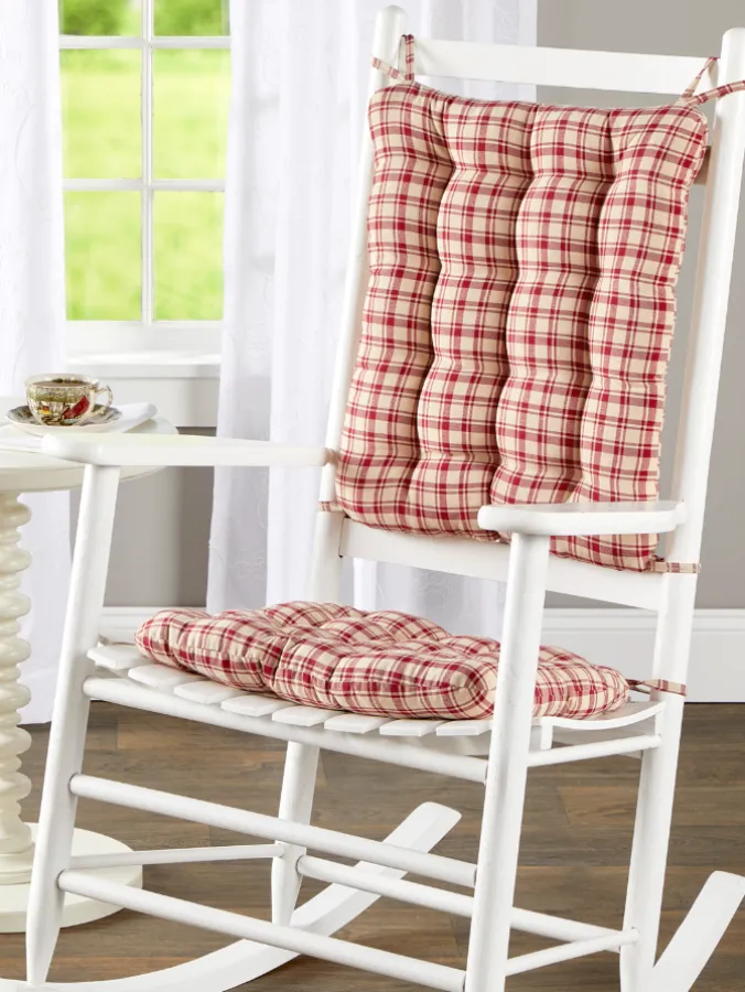 Never-Flatten Tufted Rocker Chair Cushion Set, In 2 Sizes