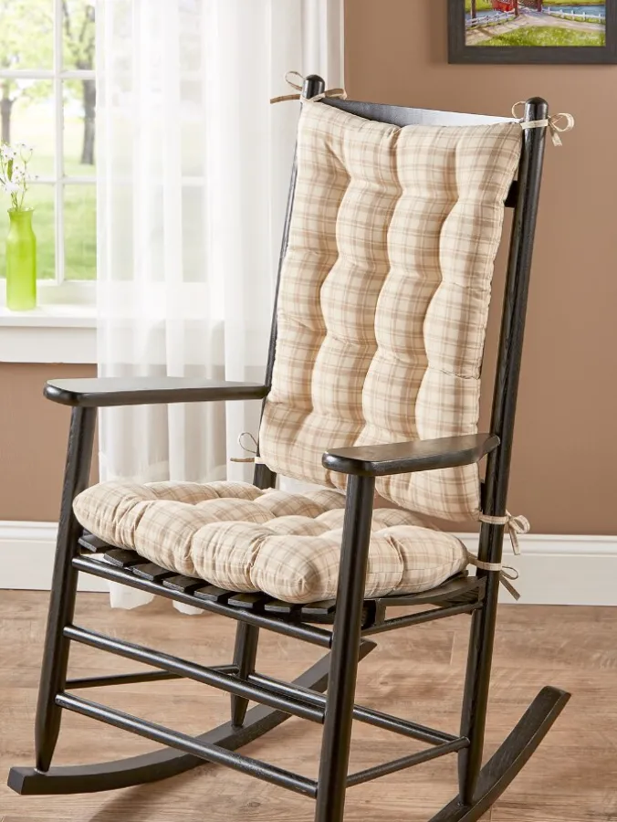 Never-Flatten Tufted Rocker Chair Cushion Set, In 2 Sizes